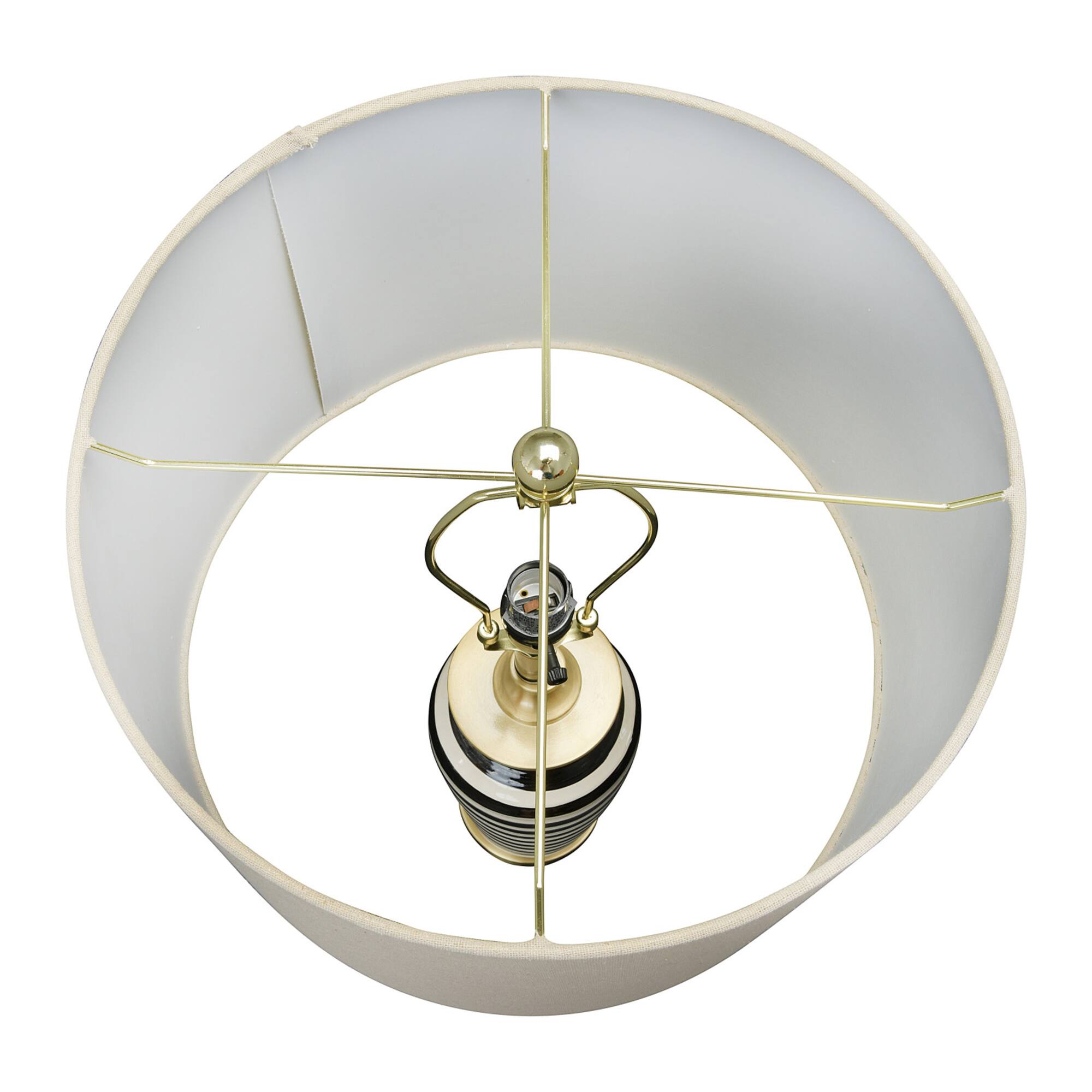Hello Honey® Black & White Striped Ceramic Table Lamp